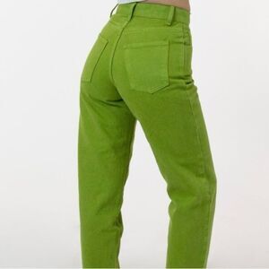 NWT 90s Size 8 Newport News Jeanology High Waisted Green Jeans mom jeans